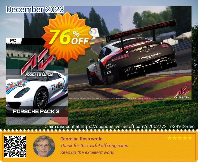 Assetto Corsa - Porsche Pack III PC - DLC gemilang voucher promo Screenshot