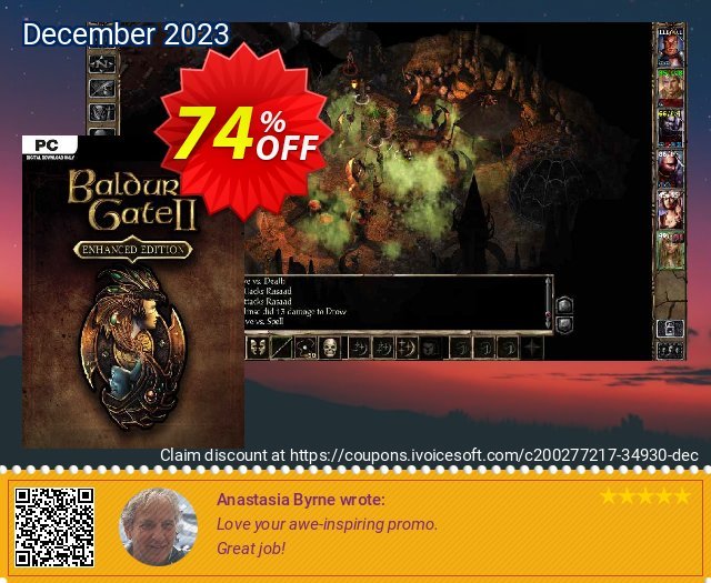 Baldur's Gate II Enhanced Edition PC discount 74% OFF, 2024 Labour Day deals. Baldur&#039;s Gate II Enhanced Edition PC Deal 2024 CDkeys