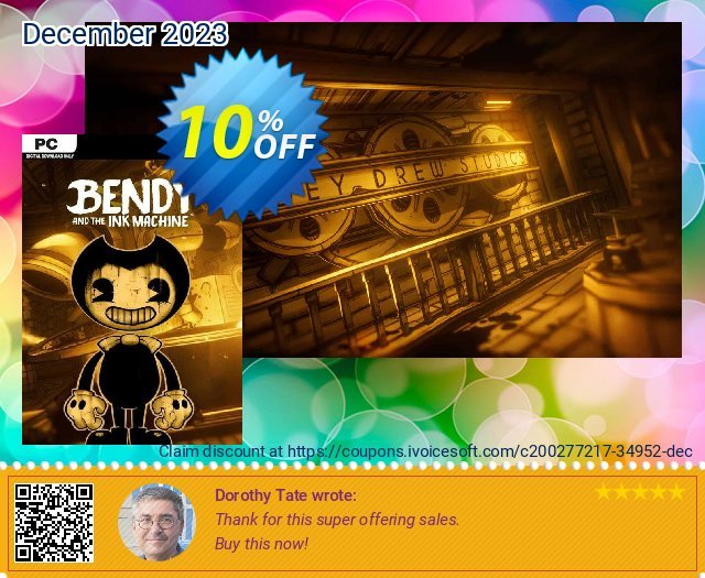 Bendy and the Ink Machine PC megah voucher promo Screenshot