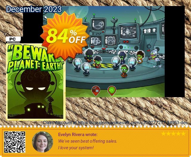 Beware Planet Earth PC 可怕的 促销销售 软件截图