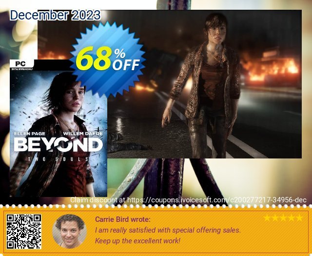 Beyond: Two Souls PC (Steam) discount 68% OFF, 2024 April Fools' Day promo sales. Beyond: Two Souls PC (Steam) Deal 2024 CDkeys