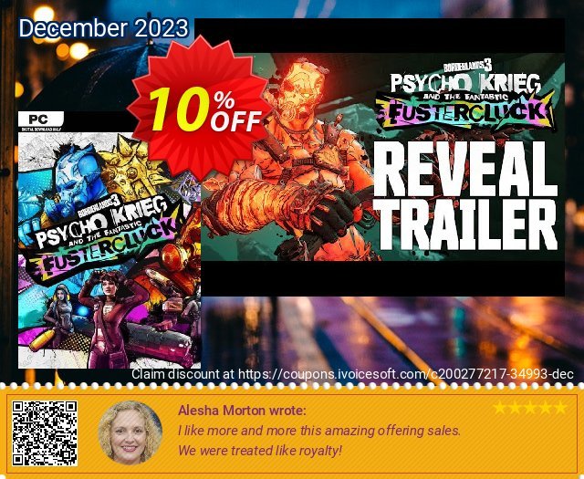 Borderlands 3: Psycho Krieg and the Fantastic Fustercluck PC - DLC (EPIC Games WW) keren sales Screenshot