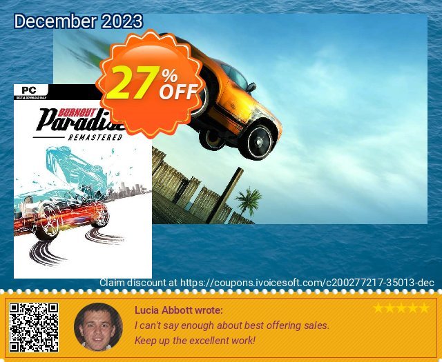 Burnout Paradise Remastered PC (EN) discount 27% OFF, 2024 Int' Nurses Day promo. Burnout Paradise Remastered PC (EN) Deal 2024 CDkeys