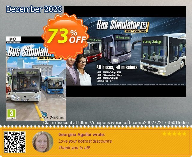 Bus Simulator 16 Gold Edition PC (EU) discount 73% OFF, 2024 World Heritage Day offering sales. Bus Simulator 16 Gold Edition PC (EU) Deal 2024 CDkeys