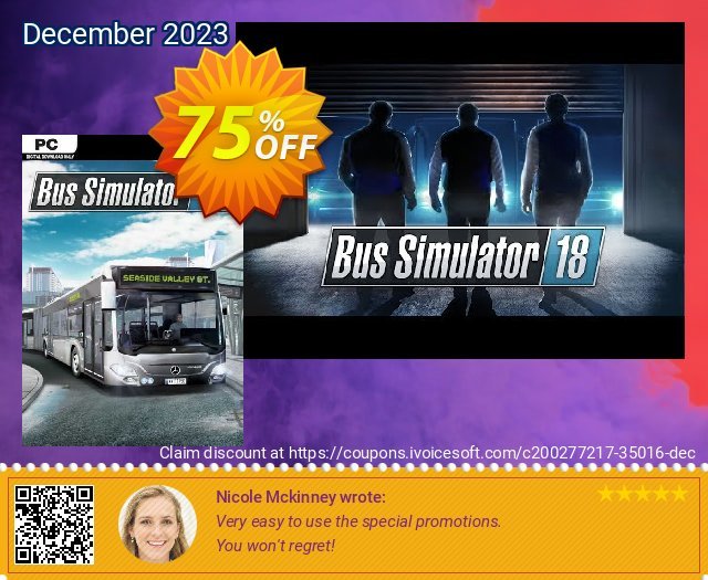 Bus Simulator 18 PC (EU) discount 75% OFF, 2024 April Fools' Day offering sales. Bus Simulator 18 PC (EU) Deal 2024 CDkeys