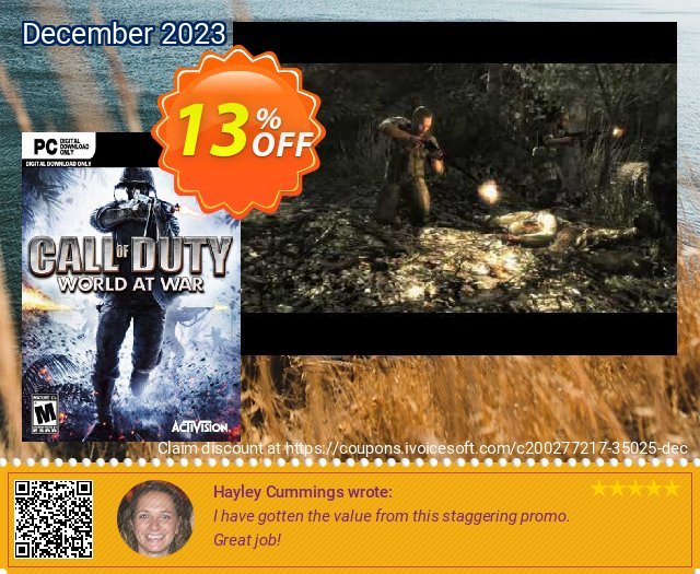 Call of Duty: World at War PC (Steam) geniale Preisnachlässe Bildschirmfoto