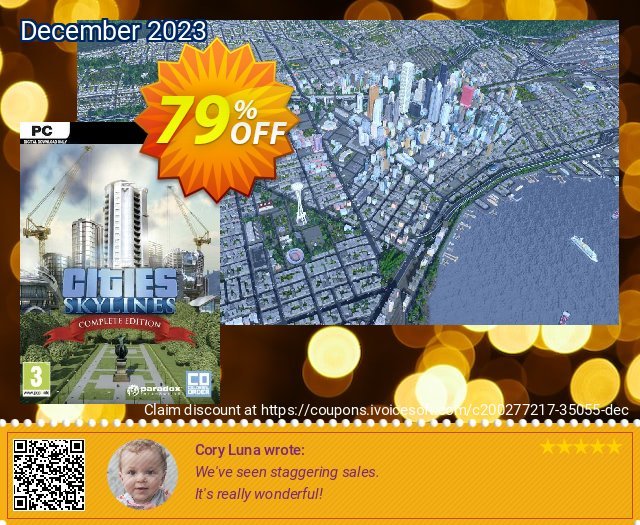 Cities: Skylines Complete Edition PC discount 79% OFF, 2024 World Heritage Day offering sales. Cities: Skylines Complete Edition PC Deal 2024 CDkeys