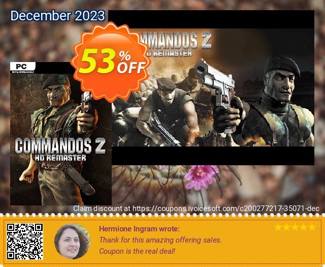 Commandos 2 - HD Remaster PC (EU) discount 53% OFF, 2024 April Fools' Day promo. Commandos 2 - HD Remaster PC (EU) Deal 2024 CDkeys