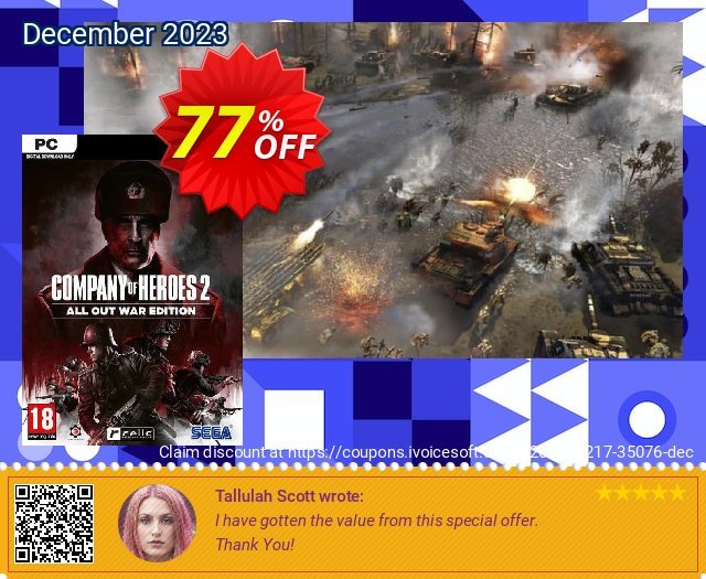 Company of Heroes 2: All Out War Edition PC discount 77% OFF, 2024 April Fools' Day offering sales. Company of Heroes 2: All Out War Edition PC Deal 2024 CDkeys