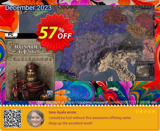 Crusader Kings II: Charlemagne PC - DLC überraschend Rabatt Bildschirmfoto