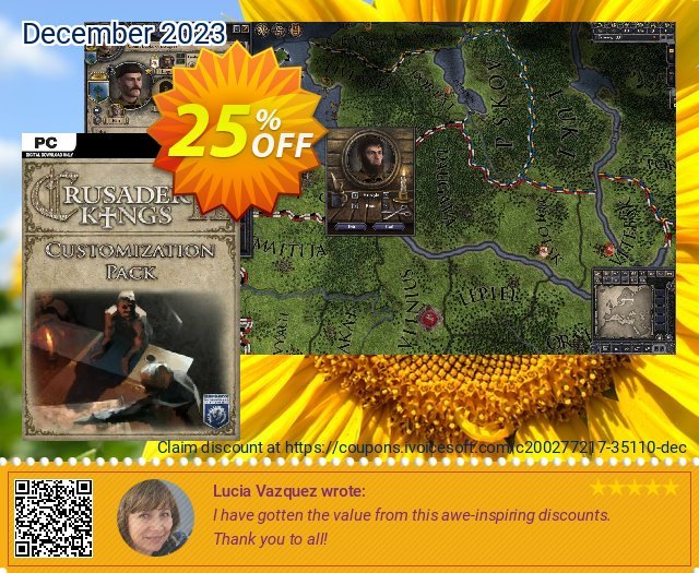Crusader Kings II: Customization Pack PC - DLC mewah promo Screenshot