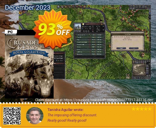 Crusader Kings II Royal Collection PC discount 93% OFF, 2024 April Fools' Day offering sales. Crusader Kings II Royal Collection PC Deal 2024 CDkeys