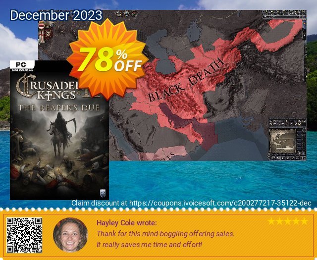 Crusader Kings II: The Reaper&#039;s Due PC - DLC 惊人的 促销 软件截图