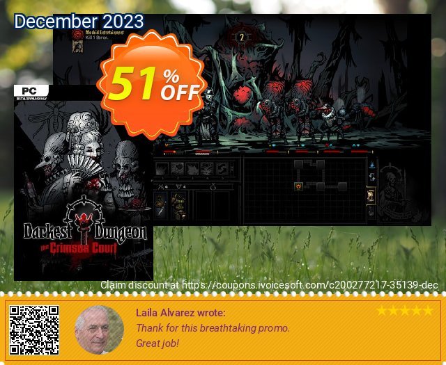 Darkest Dungeon: The Crimson Court PC - DLC mewah voucher promo Screenshot