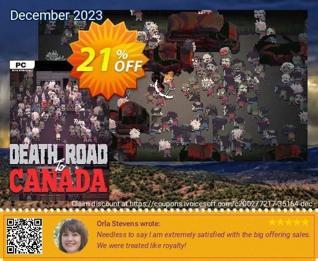 Death Road to Canada PC discount 21% OFF, 2024 IT Professionals Day offering sales. Death Road to Canada PC Deal 2024 CDkeys