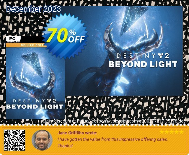 Destiny 2: Beyond Light - Deluxe Edition PC discount 70% OFF, 2024 April Fools' Day sales. Destiny 2: Beyond Light - Deluxe Edition PC Deal 2024 CDkeys