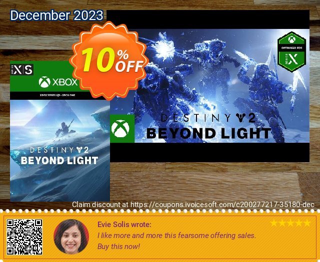 Destiny 2: Beyond Light Xbox One/Xbox Series X|S (EU) discount 10% OFF, 2024 World Heritage Day discount. Destiny 2: Beyond Light Xbox One/Xbox Series X|S (EU) Deal 2024 CDkeys