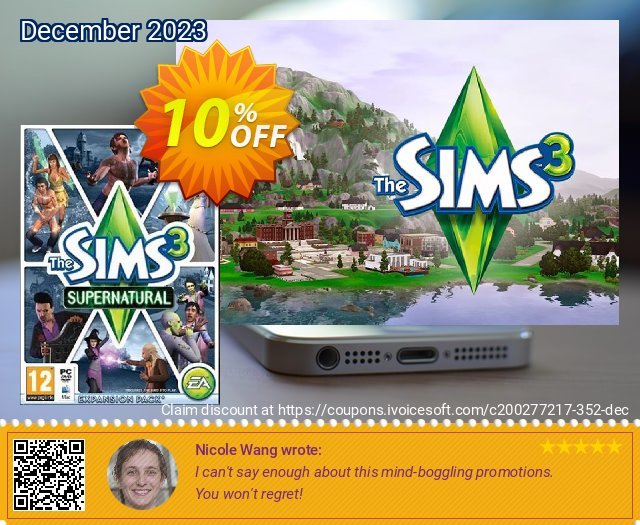 The Sims 3: Supernatural Mac/PC umwerfende Außendienst-Promotions Bildschirmfoto