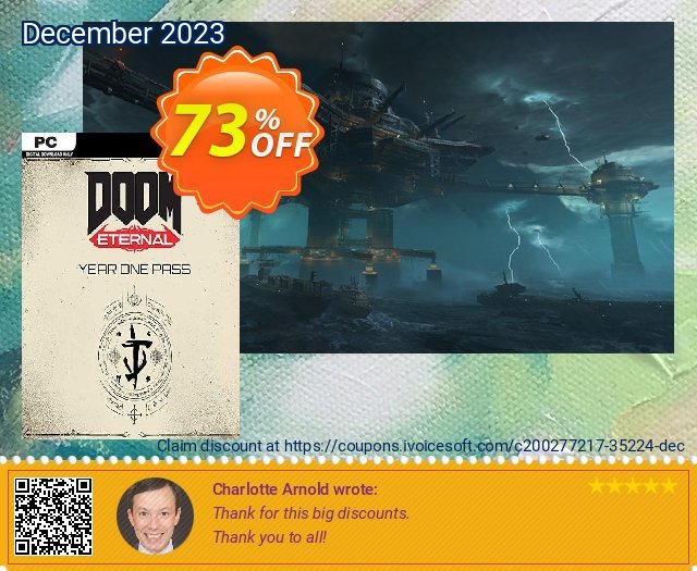 DOOM Eternal - Year One Pass PC (WW) discount 73% OFF, 2024 African Liberation Day offering sales. DOOM Eternal - Year One Pass PC (WW) Deal 2024 CDkeys