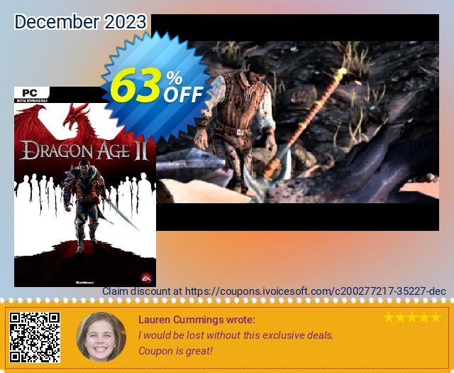 Dragon Age 2 PC (EU) discount 63% OFF, 2024 Easter Day offering sales. Dragon Age 2 PC (EU) Deal 2024 CDkeys
