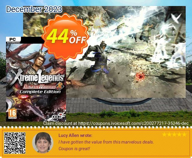 DYNASTY WARRIORS 8: Xtreme Legends Complete Edition PC discount 44% OFF, 2024 Working Day offering sales. DYNASTY WARRIORS 8: Xtreme Legends Complete Edition PC Deal 2024 CDkeys