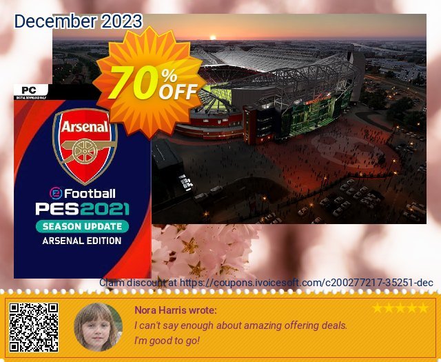 eFootball PES 2021 Arsenal Edition PC discount 70% OFF, 2024 April Fools' Day discounts. eFootball PES 2024 Arsenal Edition PC Deal 2024 CDkeys