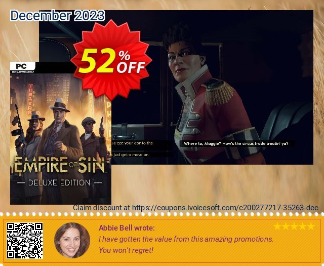 Empire of Sin - Deluxe Edition PC discount 52% OFF, 2024 World Ovarian Cancer Day offering sales. Empire of Sin - Deluxe Edition PC Deal 2024 CDkeys