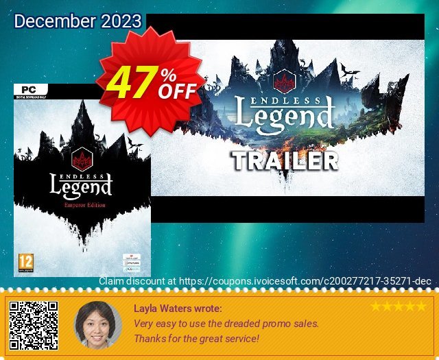 Endless Legend - Emperor Edition PC (EU) discount 47% OFF, 2024 April Fools' Day promotions. Endless Legend - Emperor Edition PC (EU) Deal 2024 CDkeys