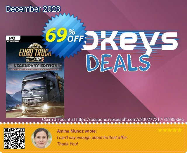 Euro Truck Simulator 2 Legendary Edition PC discount 69% OFF, 2024 World Heritage Day offering sales. Euro Truck Simulator 2 Legendary Edition PC Deal 2024 CDkeys