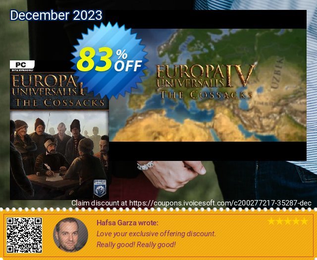 Europa Universalis IV 4 PC Cossacks DLC discount 83% OFF, 2024 Easter Day offering sales. Europa Universalis IV 4 PC Cossacks DLC Deal 2024 CDkeys