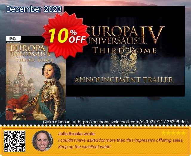 Europa Universalis IV: Third Rome PC - DLC beeindruckend Promotionsangebot Bildschirmfoto
