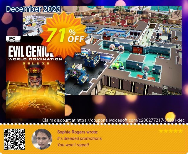 Evil Genius 2: World Domination Deluxe Edition PC discount 55% OFF, 2022 Cycle to Work Day offering sales. Evil Genius 2: World Domination Deluxe Edition PC Deal 2022 CDkeys