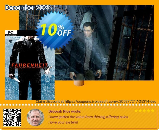 Fahrenheit Indigo Prophecy Remastered PC discount 10% OFF, 2024 Grandparents Day offering sales. Fahrenheit Indigo Prophecy Remastered PC Deal 2024 CDkeys