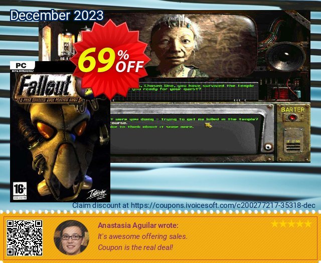 Fallout 2: A Post Nuclear Role Playing Game PC 令人惊奇的 销售折让 软件截图