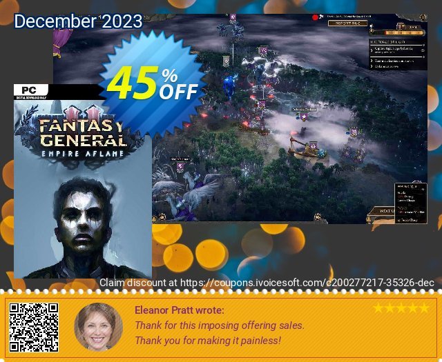 Fantasy General II: Empire Aflame PC - DLC discount 45% OFF, 2024 April Fools' Day offering sales. Fantasy General II: Empire Aflame PC - DLC Deal 2024 CDkeys