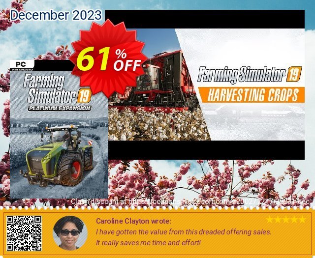 Farming Simulator 19 PC - Platinum Expansion DLC discount 61% OFF, 2024 April Fools' Day offer. Farming Simulator 19 PC - Platinum Expansion DLC Deal 2024 CDkeys