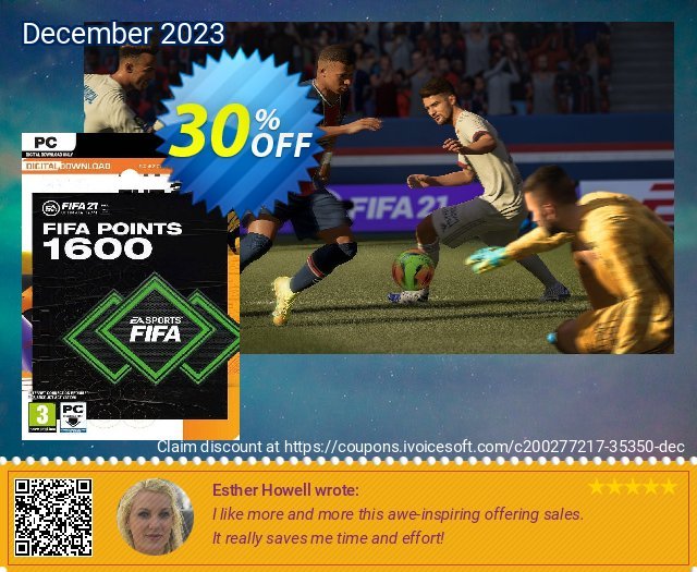 FIFA 21 Ultimate Team 1600 Points Pack PC discount 30% OFF, 2024 Good Friday deals. FIFA 21 Ultimate Team 1600 Points Pack PC Deal 2024 CDkeys