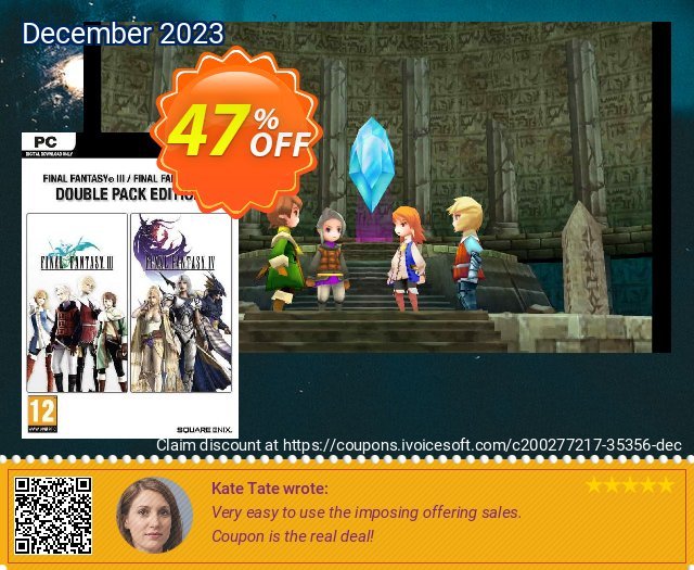 Final Fantasy III + IV Double Pack PC discount 47% OFF, 2024 Mother Day offering sales. Final Fantasy III + IV Double Pack PC Deal 2024 CDkeys
