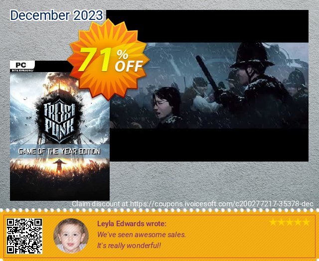 Frostpunk GOTY PC (EU) tersendiri voucher promo Screenshot