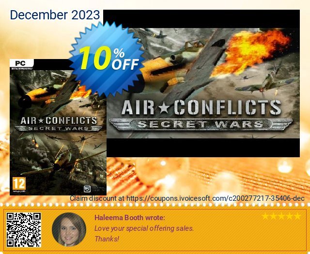 Air Conflicts Secret Wars PC discount 10% OFF, 2024 Podcast Day offering deals. Air Conflicts Secret Wars PC Deal 2024 CDkeys