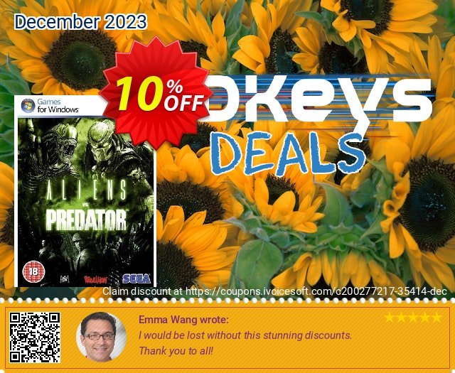 Aliens Vs Predator (PC) discount 10% OFF, 2024 Spring offering sales. Aliens Vs Predator (PC) Deal 2024 CDkeys