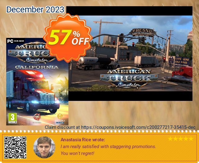 American Truck Simulator : California Starter Pack PC discount 57% OFF, 2024 Labour Day offering sales. American Truck Simulator : California Starter Pack PC Deal 2024 CDkeys