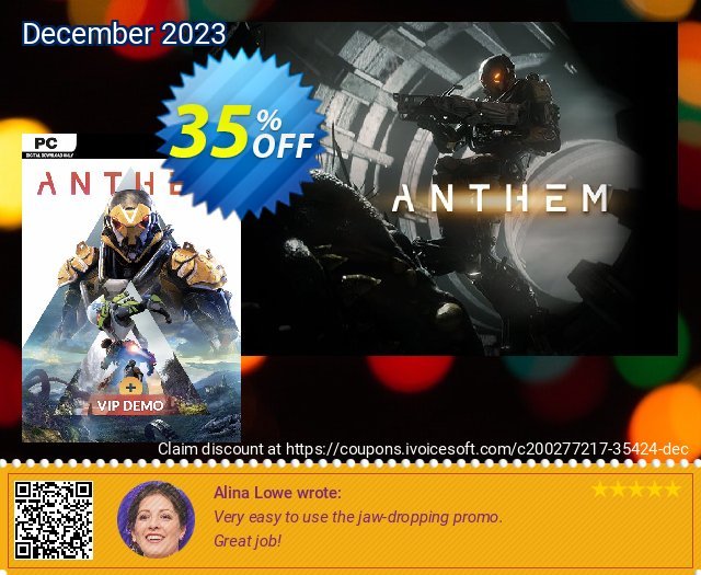 Anthem PC + VIP Demo 令人印象深刻的 折扣 软件截图