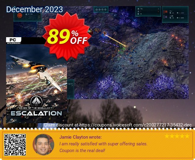 Ashes of the Singularity: Escalation PC discount 89% OFF, 2024 Memorial Day offering sales. Ashes of the Singularity: Escalation PC Deal 2024 CDkeys