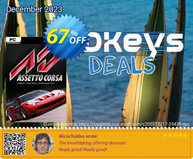 Assetto Corsa PC discount 67% OFF, 2024 Spring offering sales. Assetto Corsa PC Deal 2024 CDkeys