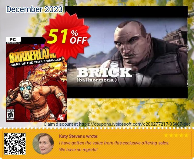 Borderlands Game of the Year PC (WW) ausschließenden Preisnachlässe Bildschirmfoto