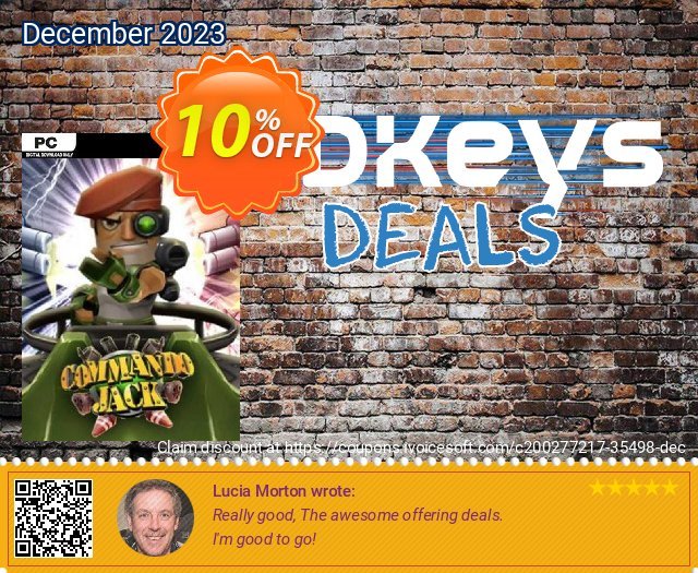 Commando Jack PC discount 10% OFF, 2024 April Fools' Day offering sales. Commando Jack PC Deal 2024 CDkeys
