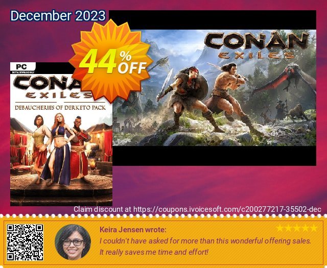 Conan Exiles - Debaucheries of Derketo Pack DLC discount 44% OFF, 2024 Easter Day offer. Conan Exiles - Debaucheries of Derketo Pack DLC Deal 2024 CDkeys