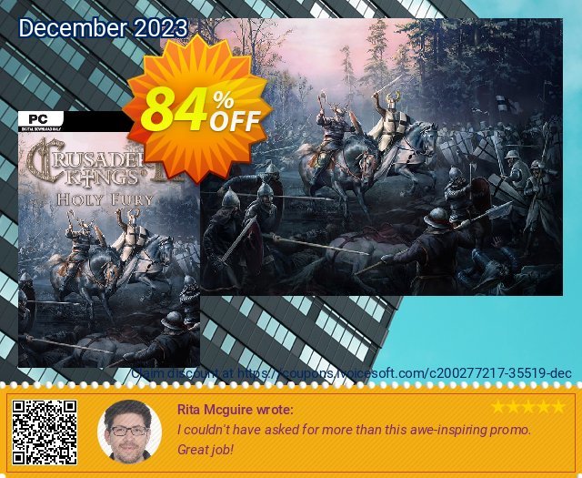 Crusader Kings II 2 PC: Holy Fury Expansion discount 84% OFF, 2024 Spring sales. Crusader Kings II 2 PC: Holy Fury Expansion Deal 2024 CDkeys