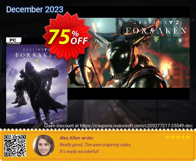 Destiny 2 PC Forsaken DLC (EU) mengagetkan kupon diskon Screenshot